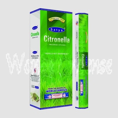 Satya - Räucherstäbchen Citronella Hexa - 20 Stäbchen x 6 Päckchen