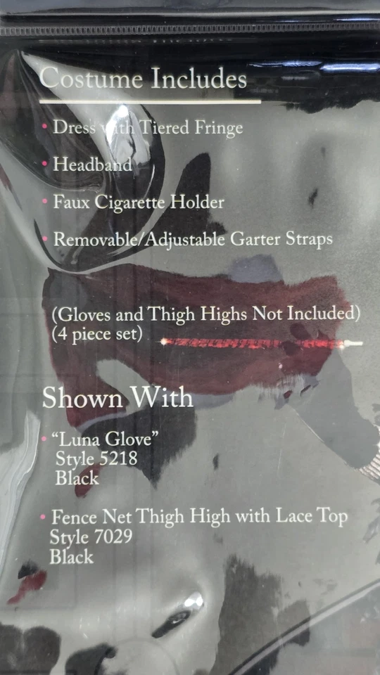 Dreamgirl рубиновый красный Hot Flapper костюм, большой - Изображение 4 из 4