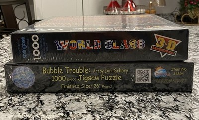   RARE, NEW, Lot of 2, Bubble Trouble & World Class 3D, Springbok & SunsOut