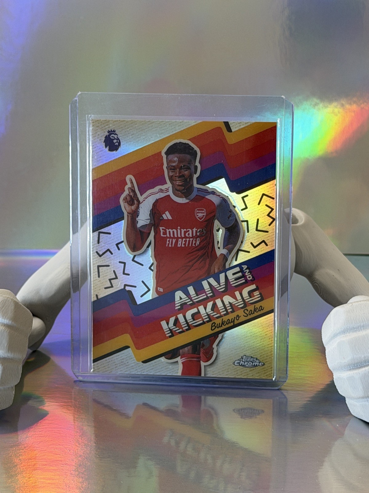2025-26 Topps Chrome Premier League #AK-16 Bukayo Saka Alive and Kicking