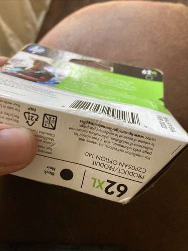 GENUINE HP 62XL Black & HP 62 Tri-Color Ink Cartridge New In Box Exp 2022 - Picture 3 of 5