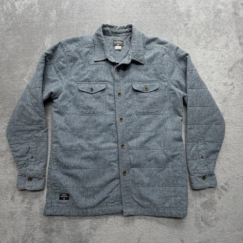 Quiksilver Jacket Mens L Gray Quilted Collared Lined Insulated Padded Waterman video thumbnail