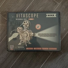 ROKR Vitascope Mechanical Gear LK601 DIY Film Projector Kit Puzzle Toy NEW