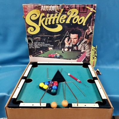 FOR PARTS - VTG 1970s Aurora Skittle Pool Set #5511 In Don Adams Original Box