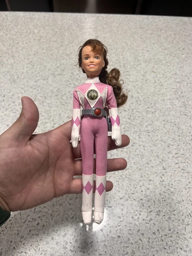 1994 Mighty Morphin Power Rangersa- Bandai- Pink Ranger Kimberly 9"Doll- Vintage