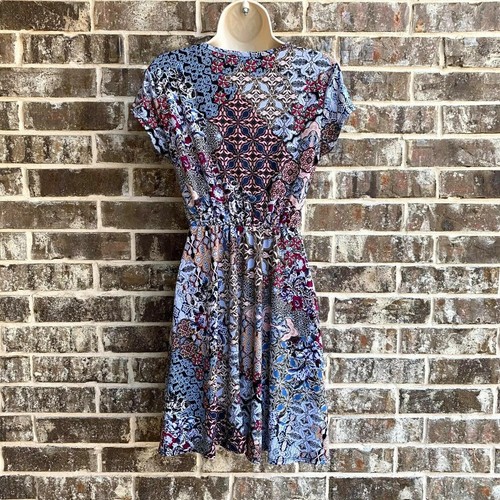 Chetta B Women's Shorts Sleeves Front Wrap Mini Dress Floral Size S - Picture 4 of 11