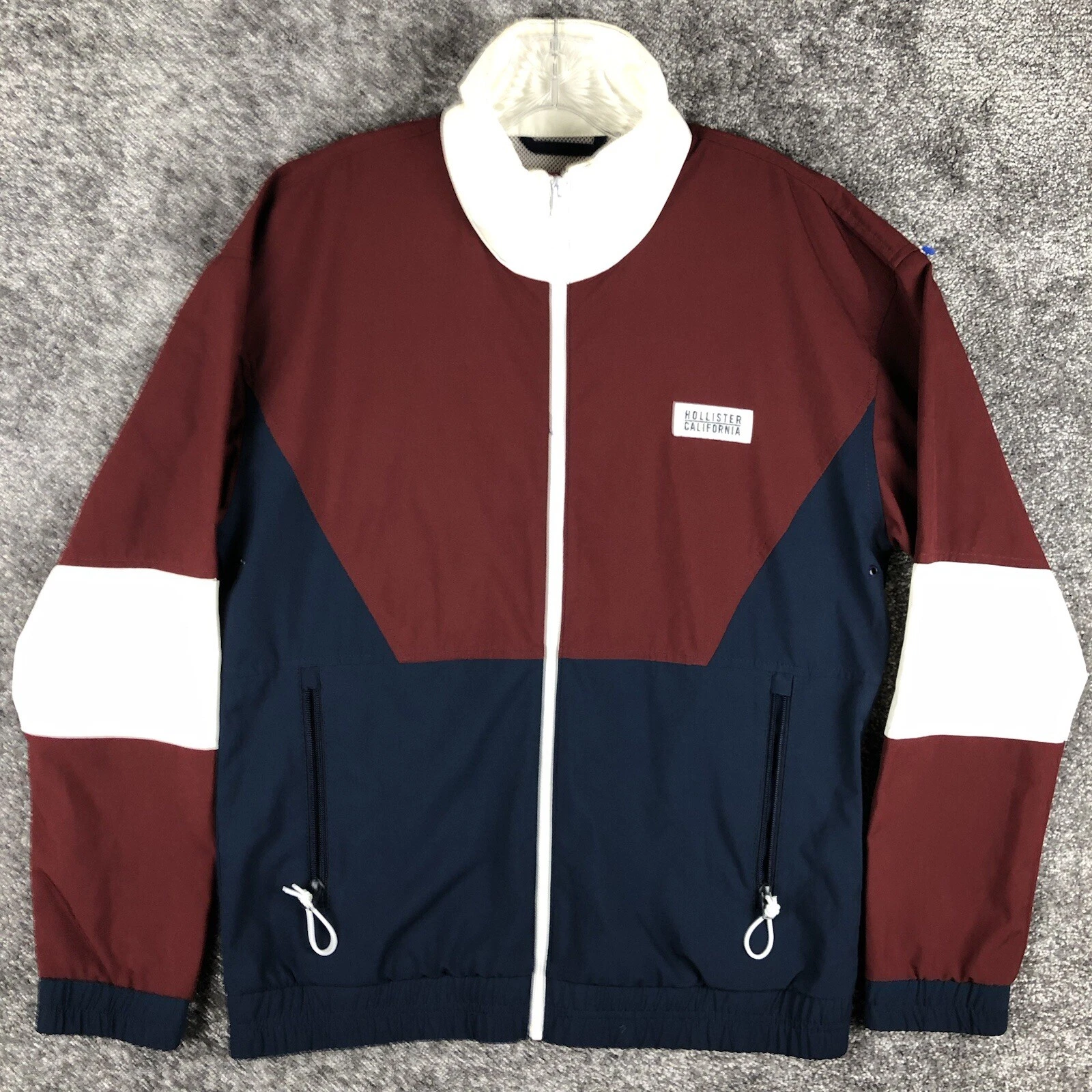 Hollister California Epic Flex Color Block Windbreaker Jacket Men Size Medium