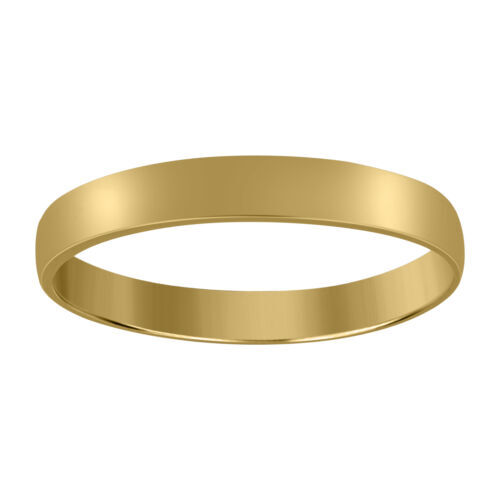 Men's 10K Yellow Gold 4mm Comfort Fit Wedding Band - Plain, Sizes 8 To 12.5 (Size 9 Shown) - View #5