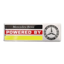 Mercedes-Benz POWERED BY Aluminum logo badge replacement piece
