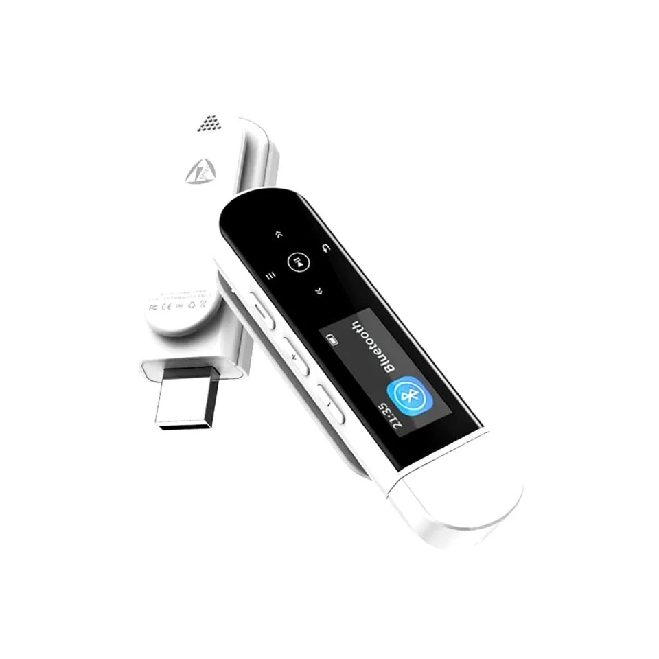 RUIZU Clip MP3 Player w/ Earphone Bluetooth 5.0 Portable Music Player White - Image 2 of 4