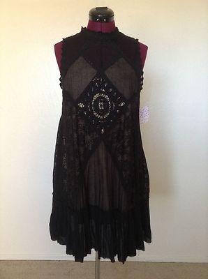 NWT Free People $118 Angel Lace Dress Black/Nude*Small | eBay NWT Free People $118 Angel Lace Dress Black/Nude*Small | eBay