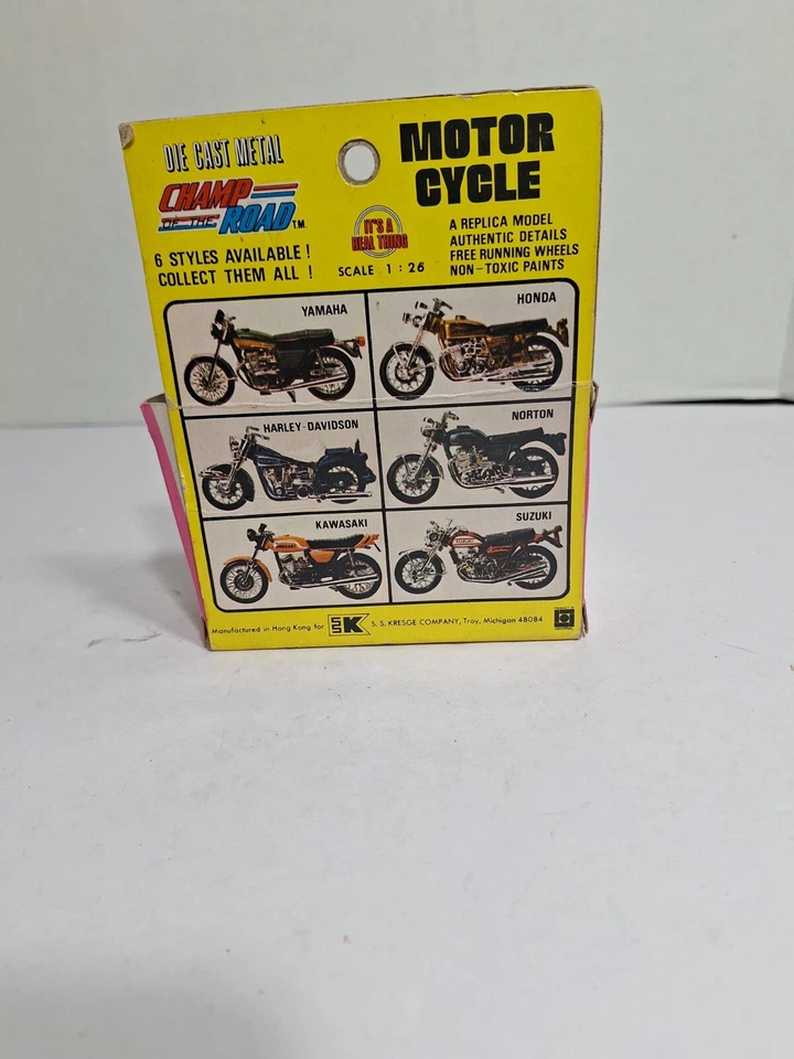 RARE/Vintage 1:26 Diecast Champ of the Road Motor Cycle. Kawasaki - Image 2 of 4