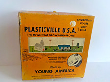 Plasticville CH-8 Church and House Set Complete Vintage Model Kit O Guage