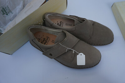FINN COMFORT Villach Damen Schuhe Klettschuhe Gr 4,5/ 37,5 Nubuk Leder Beige NEU