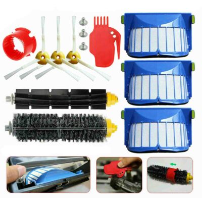Replacement Parts For iRobot Roomba 600 Series Vacuum Filter Brush Cleaner