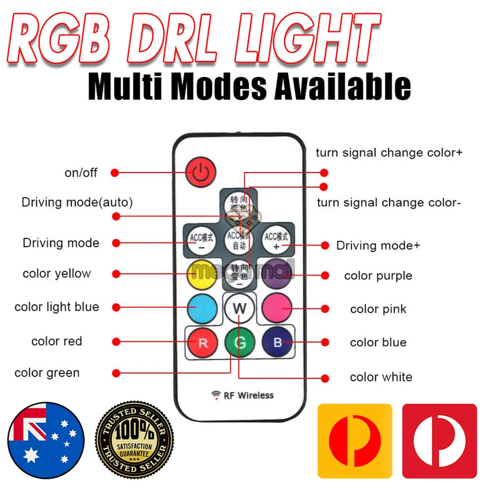 Tira de señal de giro LED DRL secuencial delgada RGB para faros de coche Audi barrido remoto Foto 4 de 4