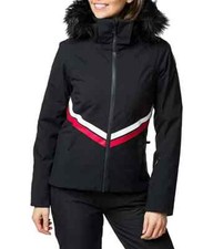 ROSSIGNOL X2408 Womens Black/Multi Hooded Embleme Jacket Size M