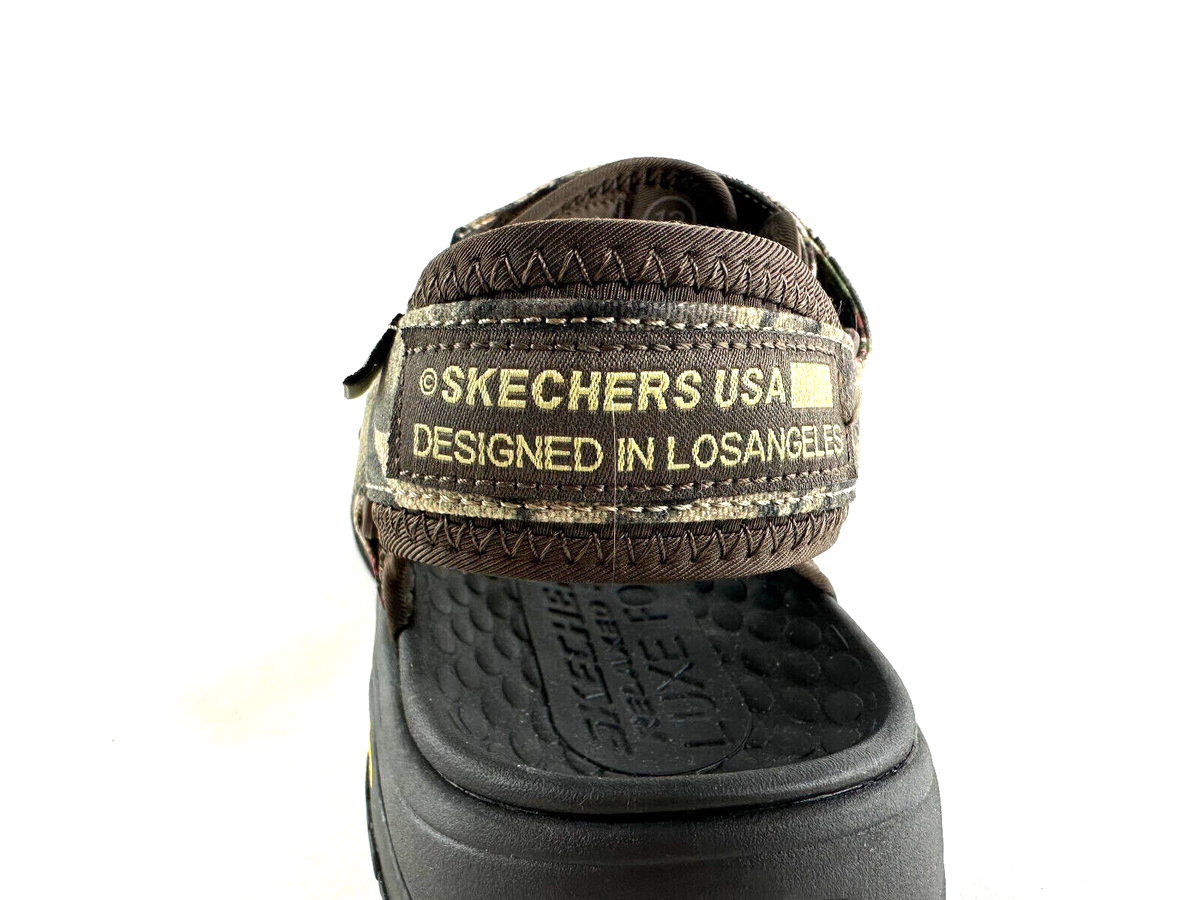 Skechers Mossy Oak Luxe Relaxed Fit Foam Sandals Camo Men`s 
