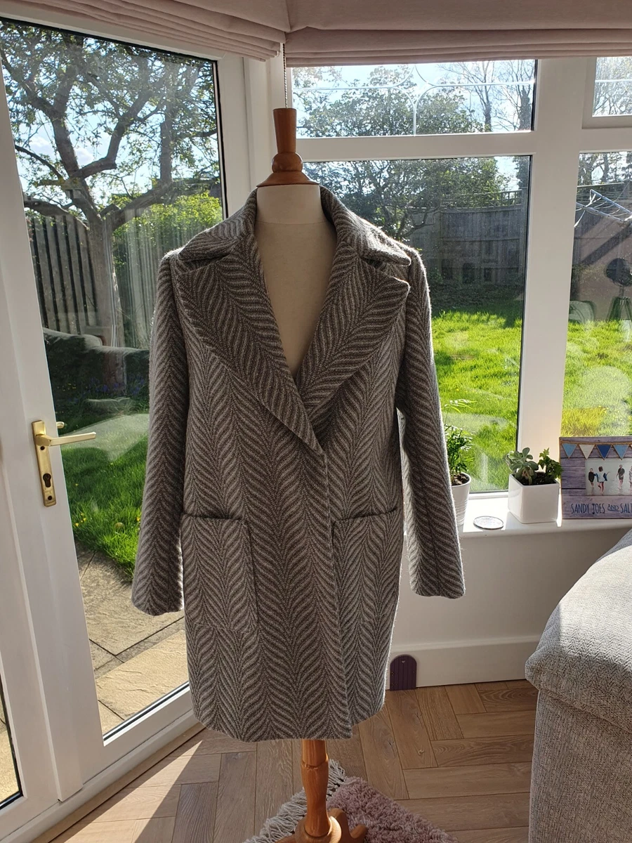 Sainsbury Tu Grey Marl Pea Coat UK 12 eBay