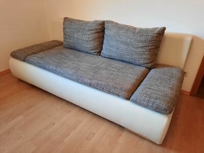 Schlafsofa gebraucht, weiss grau, Breite 1,95, sehr guter Zustand