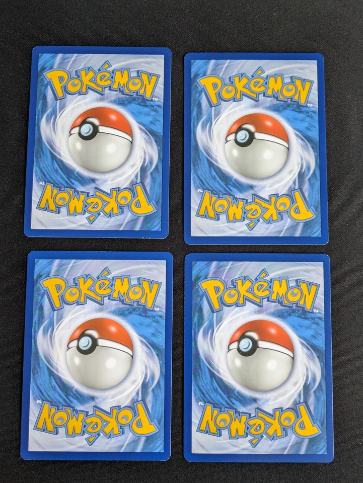4 Detective Pikachu Pokemon Cards inc Charmander 4/18 & Morelull 3/18