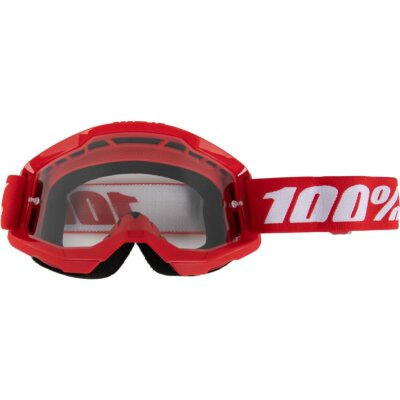 100% Crossbrille Strata Gen. 2 Red - Clear, Anti-Fog