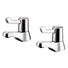 Armitage Shanks S7097AA Sandringham Chrome Bath Pillar Lever Taps DOC M