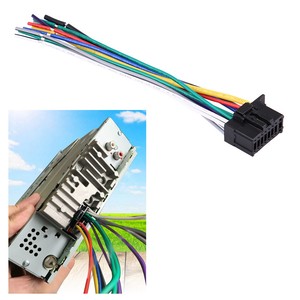 Vehicle Car Radio Stereo Wire Harness Cable Cord 16 Pin Plug for