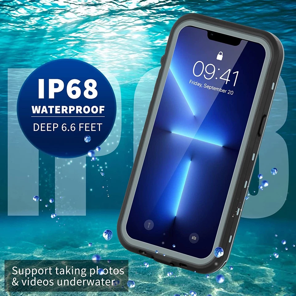 Life Waterproof Shock Dust Proof Case Cover iPhone 13 12 11 14 15 16 17 Pro Max - Image 3 of 4