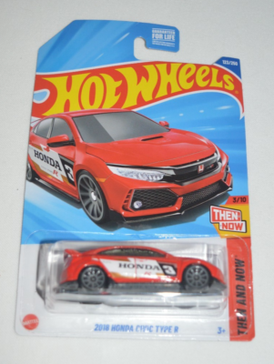 HOT WHEELS 2025 THEN AND NOW 3/10 - 2018 HONDA CIVIC TYPE R RED | eBay