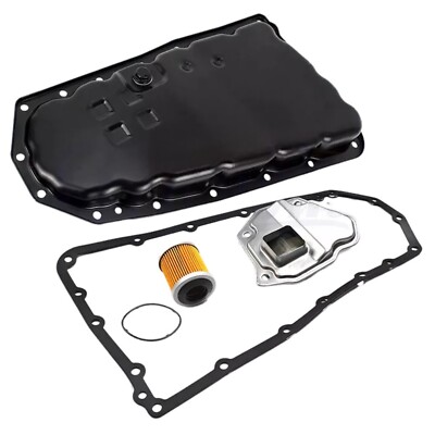 Transmission Oil Pan Kit With Filter & Gasket For Mitsubishi Outlander/Lancer - Fits JF011E/RE0F10A Models, 20-Hole Seal (OE# 2705A014)
