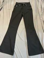 Mudd womens Vintage Y2K Glam Flare Bell Bottom black Jeans Size 1 EUC