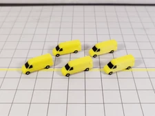 5x Yellow COURIER SPRINTER VANS Cargo Airport Aircraft Vehicles 1:200 Scale