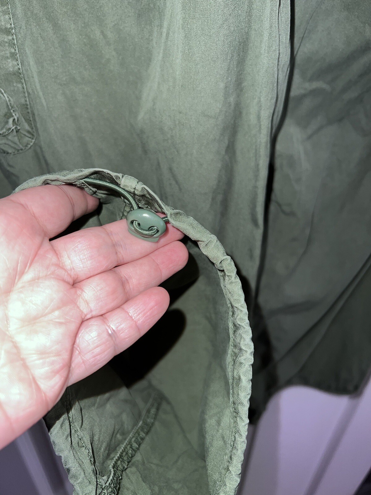 UNIVERSAL THREAD Green Lyocell Floral Patch Draws… - image 8