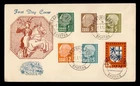 DR WHO 1957 GERMANY SAAR FDC PRESIDENT COMBO M82474