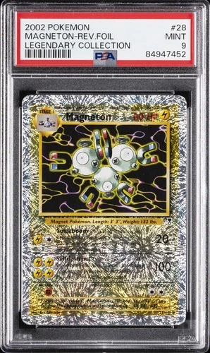 2002 POKEMON LEGENDARY COLLECTION #28 MAGNETON-REVERSE FOIL PSA 9