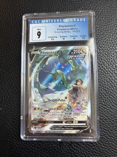 Pokémon Rayquaza V 194/203 Evolving Skies Full Art Ultra Rare Holo CGC 9