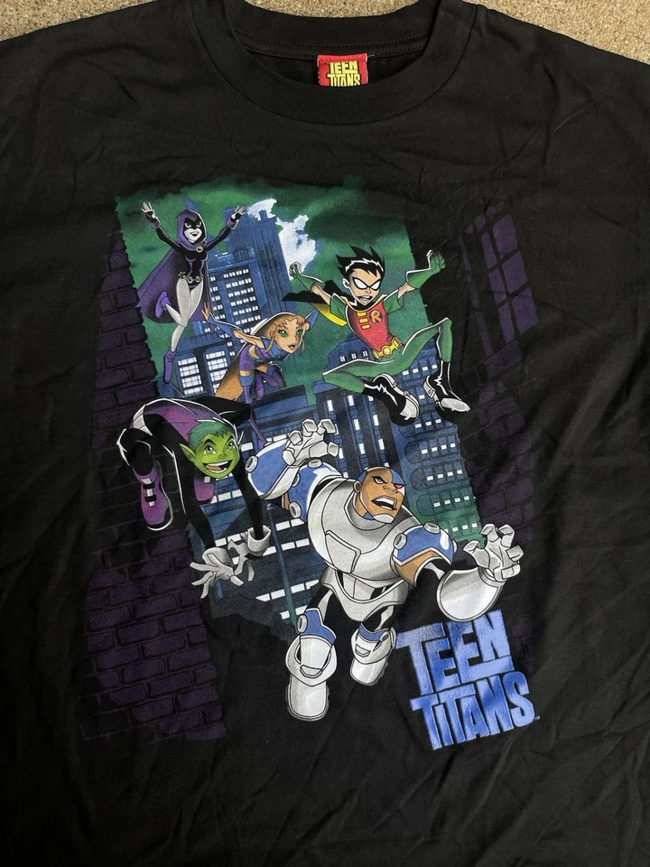 Camiseta De Colección Y2K Teen Titans DC Comic Cartoon Network Gráfica Pequeña Foto 2 de 4