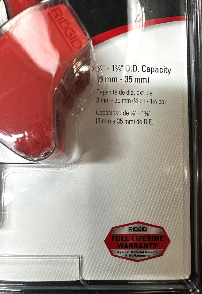 RIDGID 23493   #PC-1375 Single Stroke Plastic Pipe / Tubing Cutter, 1/8"- 1-3/8" - Image 3 of 4