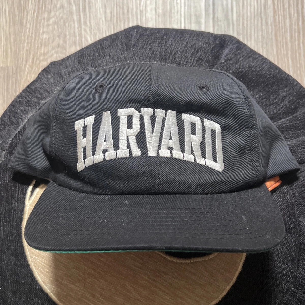 Vtg Harvard Crimson Corduroy Hat Raccoon Made in USA 80s Snapback Black N Rice il_fullxfull.2812448778_9j4k.jpg main image 3