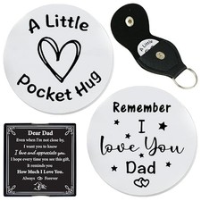 Pocket Hug for from Daughter Son   I Love You Pocket Hug with Leather Case, Dad