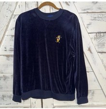 VTG Winnie The Pooh Disney Golfing EP Pro Sweatshirt Size M Navy Embroidered