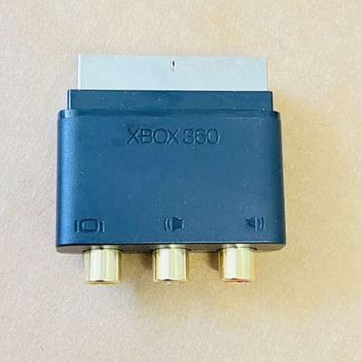 Genuine Microsoft XBOX 360 SCART Adapter to RCA AV Audio Video Original