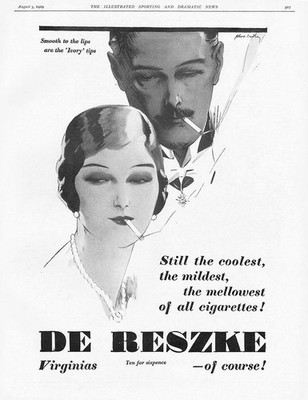 DE RESZKE ZIGARETTEN - Vintage Werbung 1929 #18