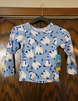 NEW HOT CHILLYS extra small kids performance base layer shirt xs polar bear