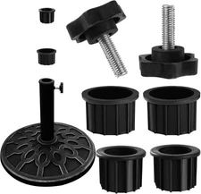 6 Pcs Umbrella Base Stand Replacement Parts,Patio Black 6 