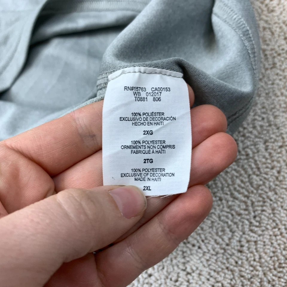 Champion Performance Vapor Athletic Knit Shirt Men's Size 2XL Gray Short Sleeve - Image 4 of 4