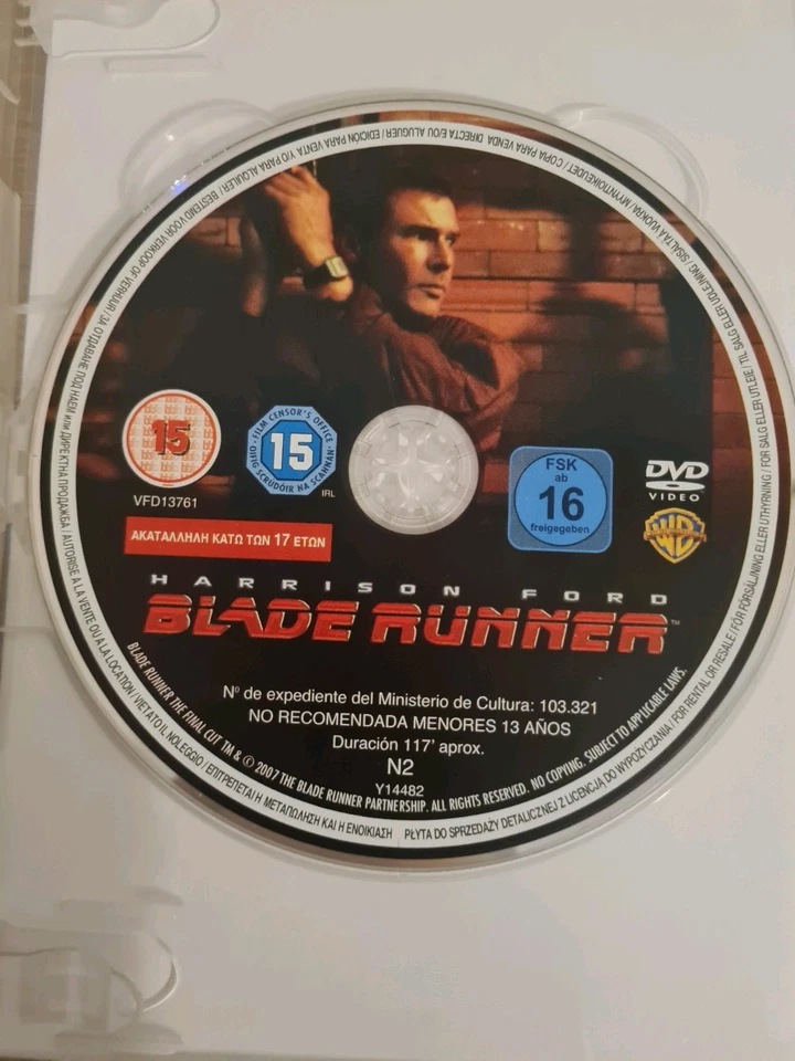Blade Runner The Final Cut SPECIAL EDITION (DVD, 2 Discs, 1982) Harrison Ford R2 - Image 3 of 4