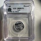 Monarch Precious Metals 1/10 oz .999 Fine Silver Round Train ICG MS69 PL
