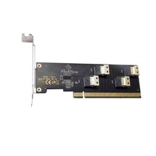 PCIe Adapter Card 4-port PCIe X16 to SFF-8654 M.2 for key Converter VROC